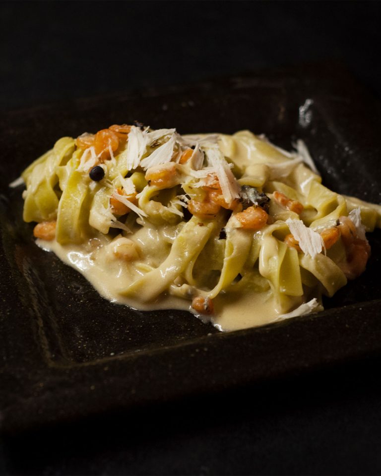 Nudeln mit Krabben und Gorgonzolasoße - Rezept | Was esse ich heute?