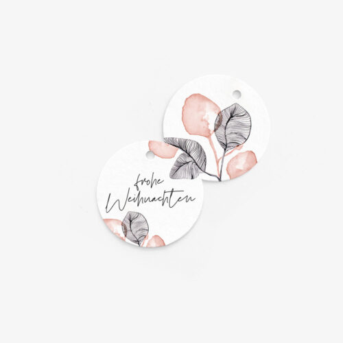 Anhänger in modernem Blumen-Design für Geschenke